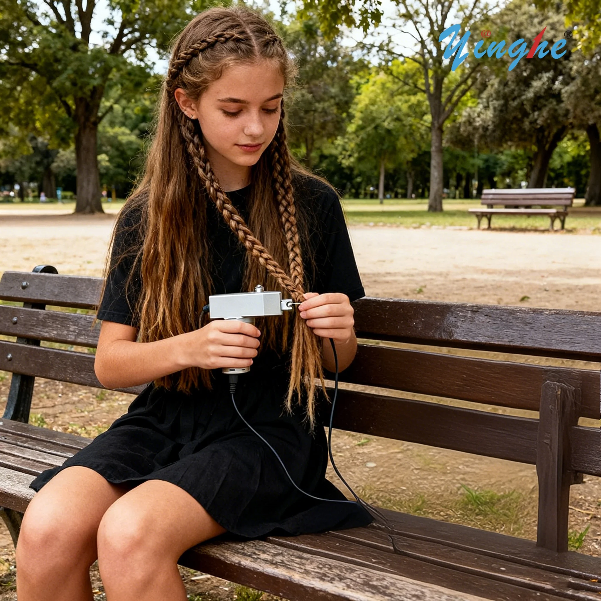 Upgrade Dreadlock Machine with 6 Heads,Electric Instant Portable Loc Machine for Dreadlocks,Dreadlock Crochet Braiding Machine