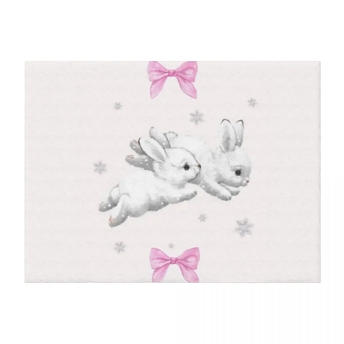

bunny with pink bow  · . Throw Blanket anime Blankets For Sofas Personalized Gift Decorative Sofas Blankets