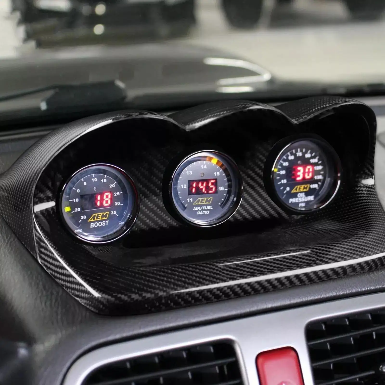 

Real Carbon Fiber For 2006-2007 Subaru Impreza WRX STI GDA Triple Gauge Pod Frame Cover