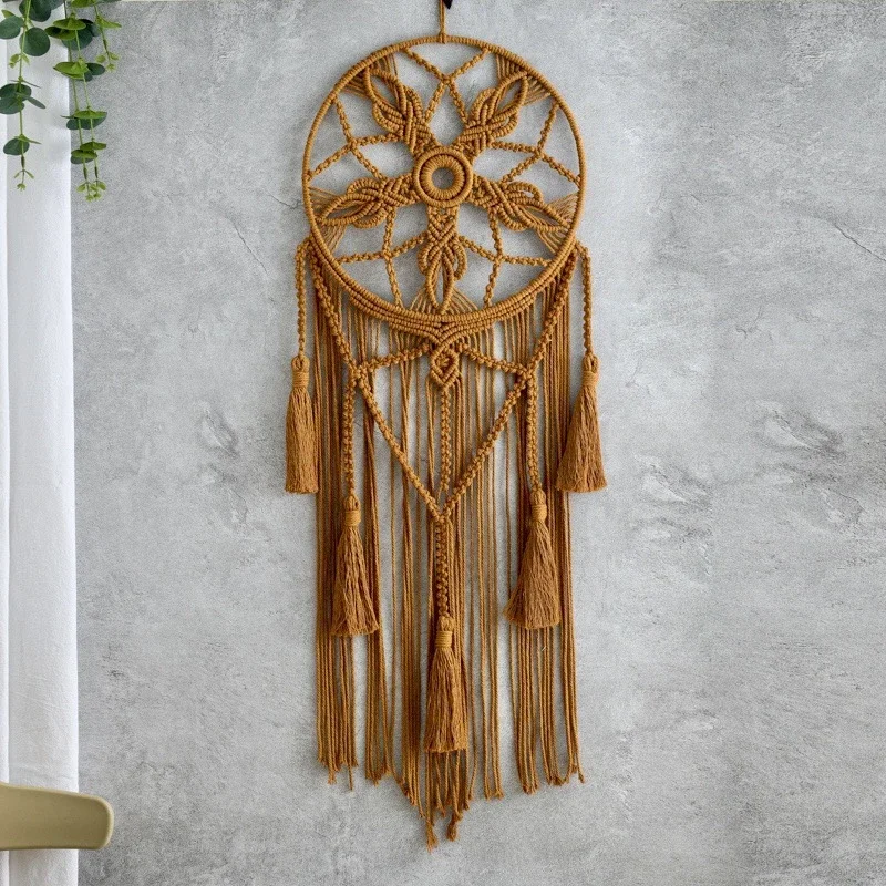 Bohemian Dream Catcher Handwoven Tapestry Macrame Wind Chimes Wall Hangings Home Decor Door Pendants For Girls Festival Gifts