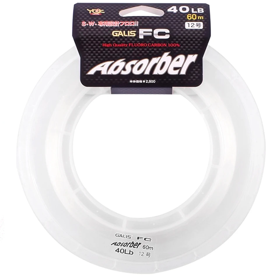 ygkfc-galis-fc-absorvedor-100-fluorocarbono-linha-lider-de-choque-de-pesca-sal-e-agua-doce-transparente-invisivel-forte