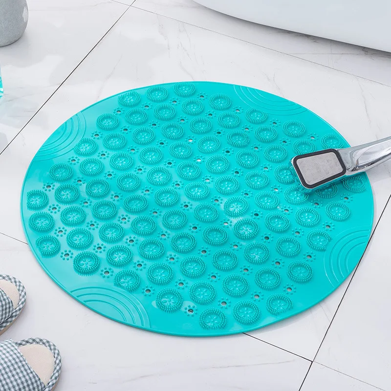 Quick-drying Suction Cup Pad Bathroom Foot Massage Mat Premium TPR Anti-slip Bath Mat Shower Room Water Drainage