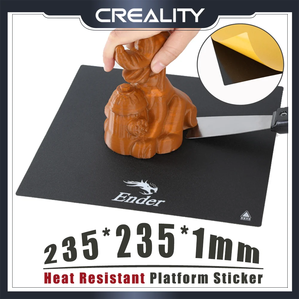 

235x235mm Heat Resistant Platform Sticker Heated Bed Parts for Creality Ender-3/V2/KR/Pro/3S/5/5S/5 Pro CR20 CP-01 3D Printer