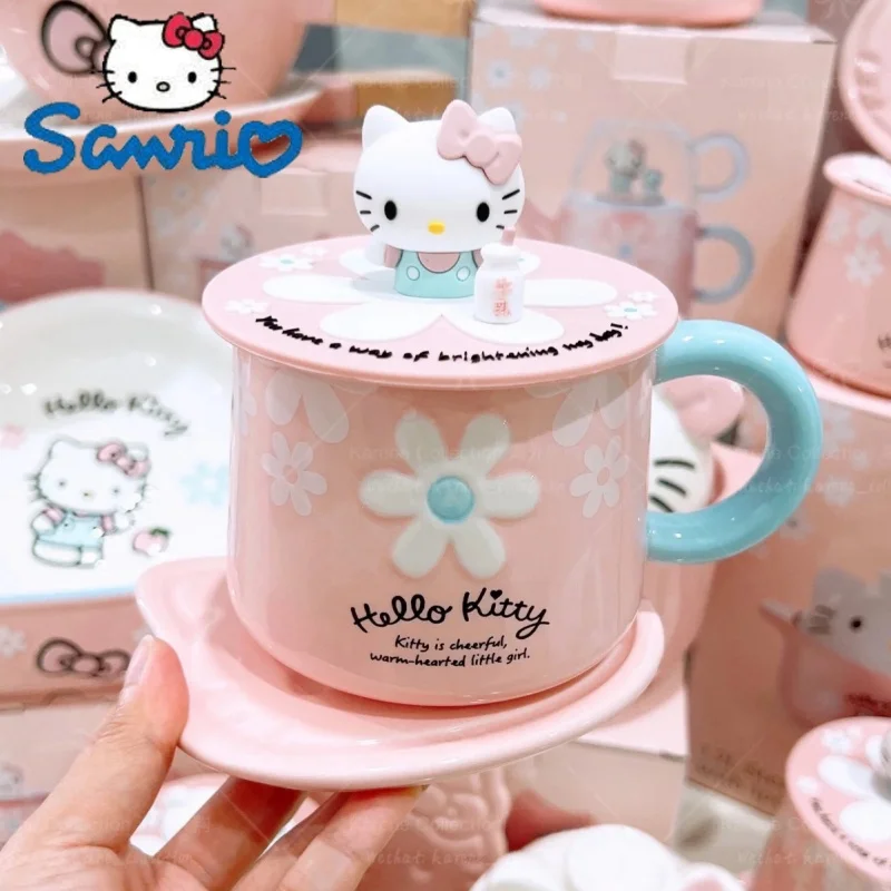 

2024 горячая Распродажа Sanrio аниме керамический чайник кружка Милая мультяшная Hello Kitty Набор чашек для воды высокая стоимость домашний Рождественский подарок для девочек