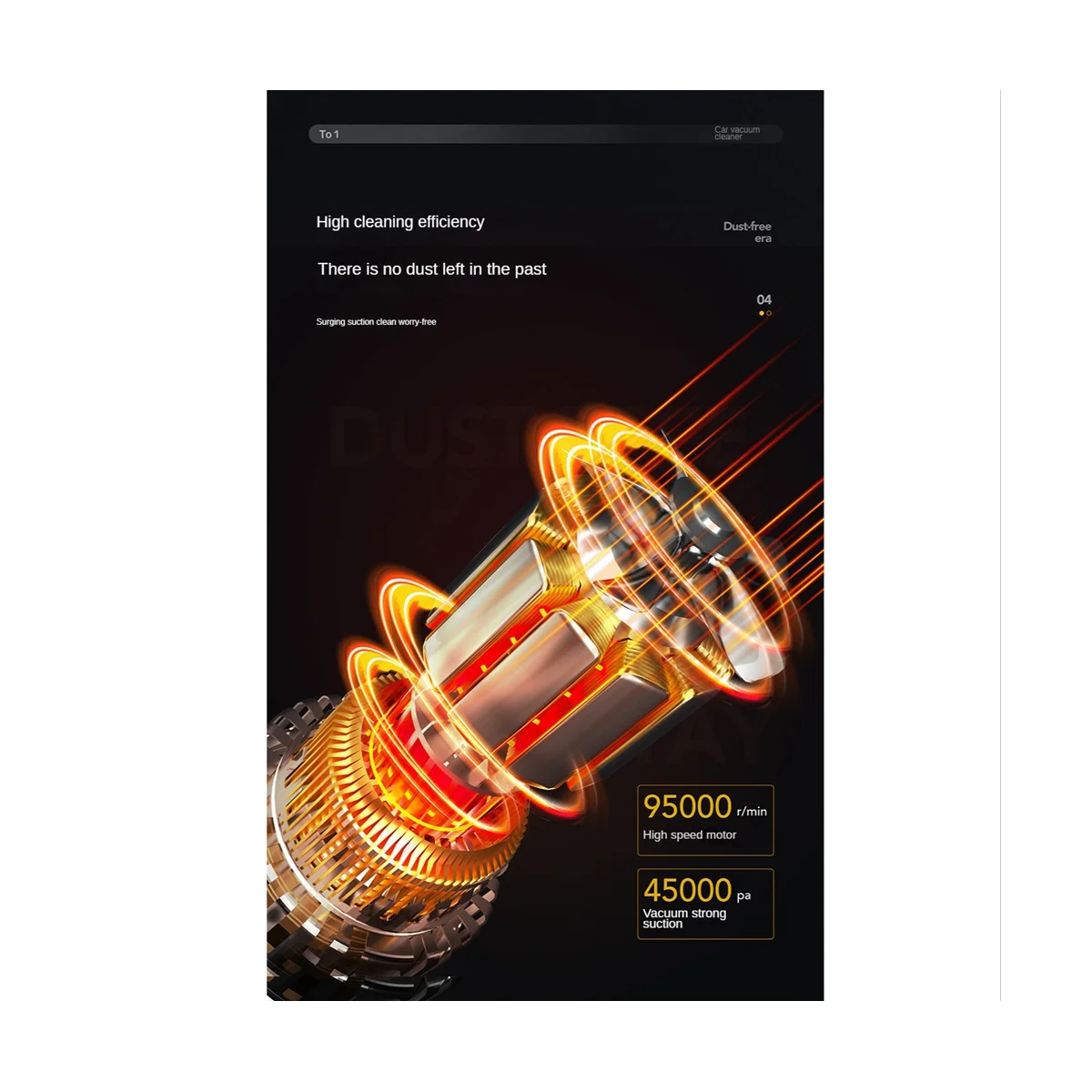 Портативный автомобильный пылесос 11000 па, Мощное всасывание, пылесос двойного использования, ручная уборка для автомобиля, дома, рабочего стола-A