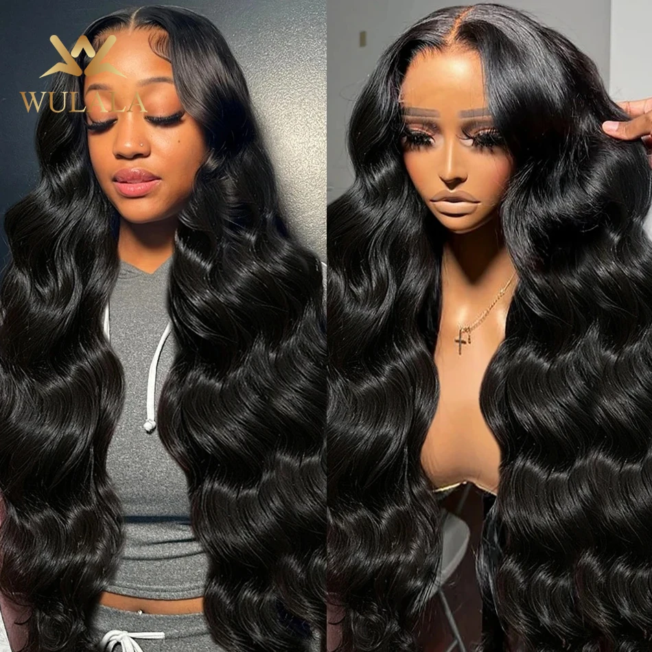 Wulala 13x6 Hd Transparent Body Wave Lace Front Wig Brazilian 30 inch 360 Lace Frontal Wigs 13x4 Pre Plucked Lace Human Hair Wig