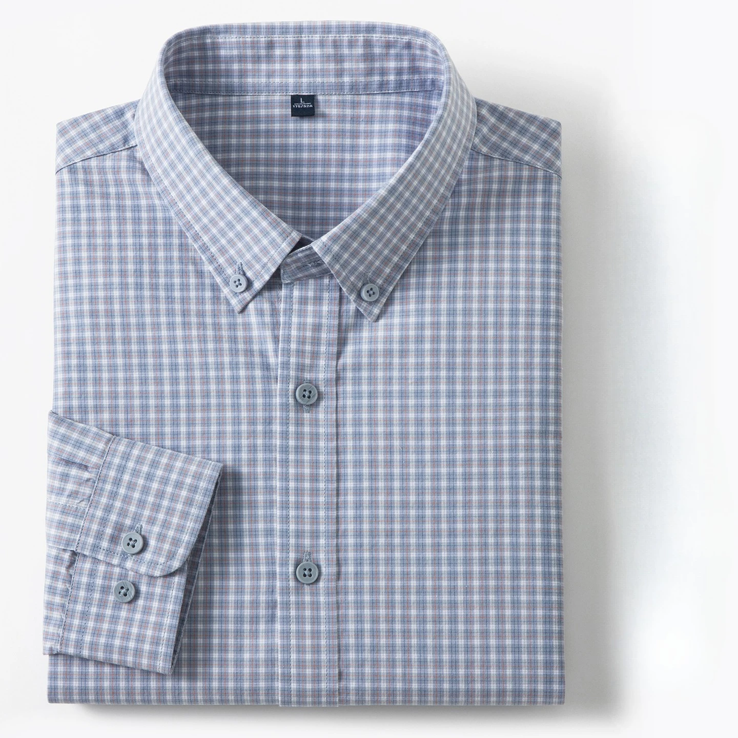 

New in shirt luxury plaid long sleeve shirts for men casula wrinkle free elegant designer Lyocell fashion korean popular clothes