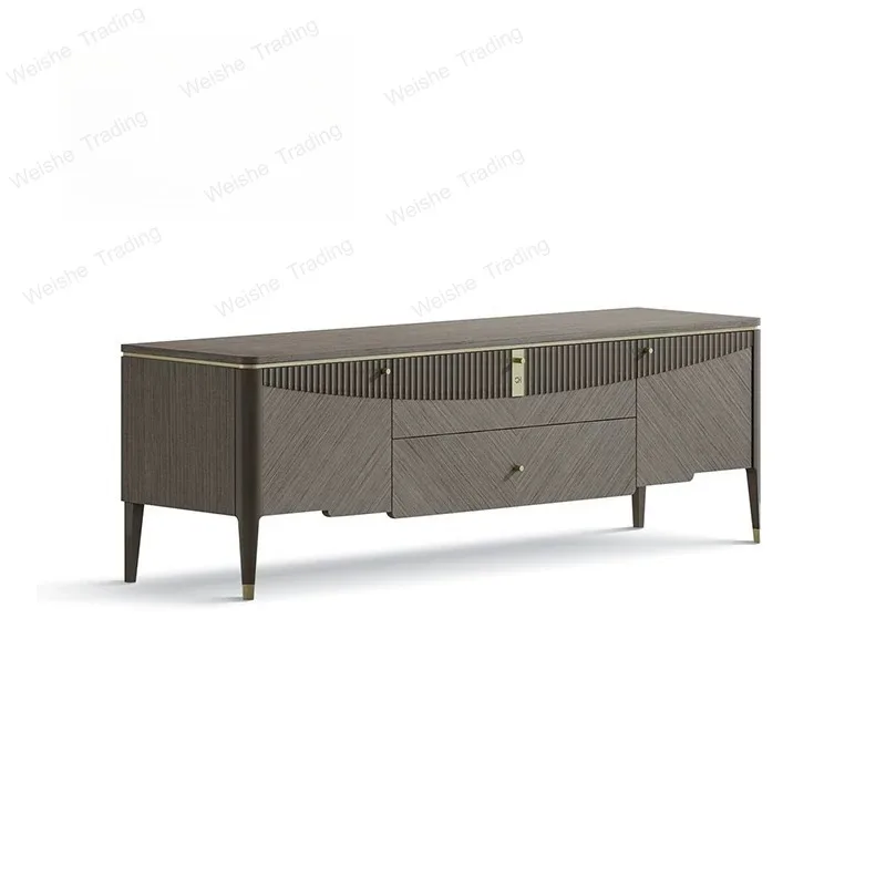 

Light luxury home improvement furniture/model house wooden art design entrance dining side TV cabinet