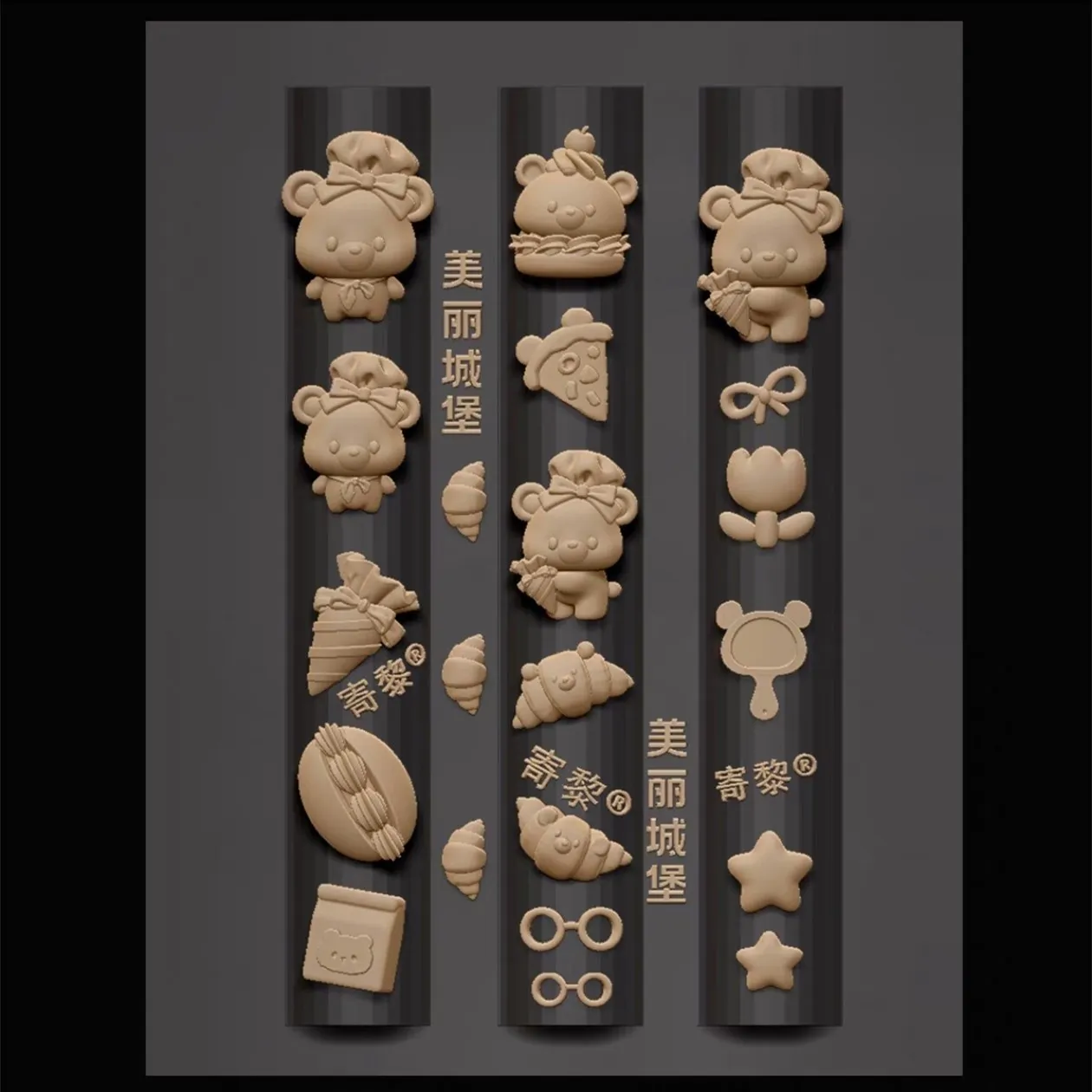 1 PC Punk กระต่ายหมี Spider Bow หัวใจ 3D เล็บอะคริลิคแม่พิมพ์ตกแต่งเล็บ DIY ออกแบบซิลิโคนเล็บแม่แบบ