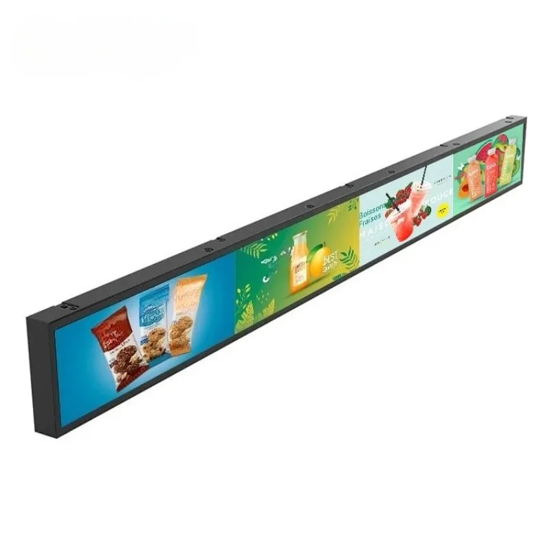 

Wall Mounted Shelf Edge Stretched Bar 58 86 88Inch Stretched Bar Touch Screen Lcd Display