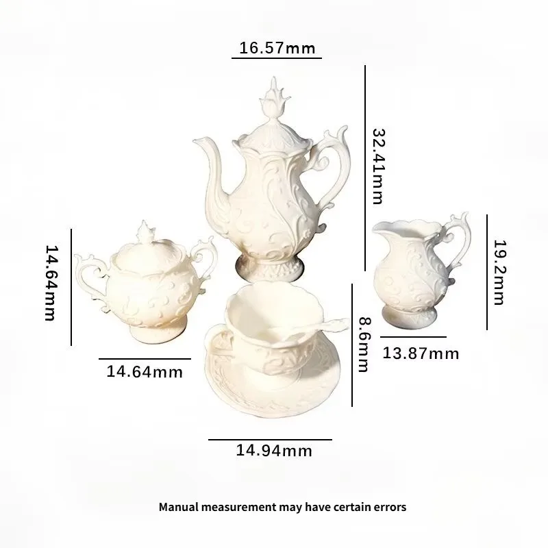 With Flower Dish for Diorama Scenes Versatile Miniature Dollhouse Teapot Tea Cup Kit
