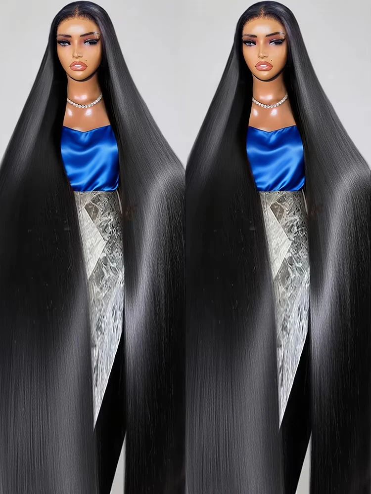 

250% 40 46 дюймов Bone Straight 13x6 HD Прозрачные парики фронта шнурка Человеческие волосы Малайзия 13x4 Кружевные фронтальные для женщин Предварительно сорванные