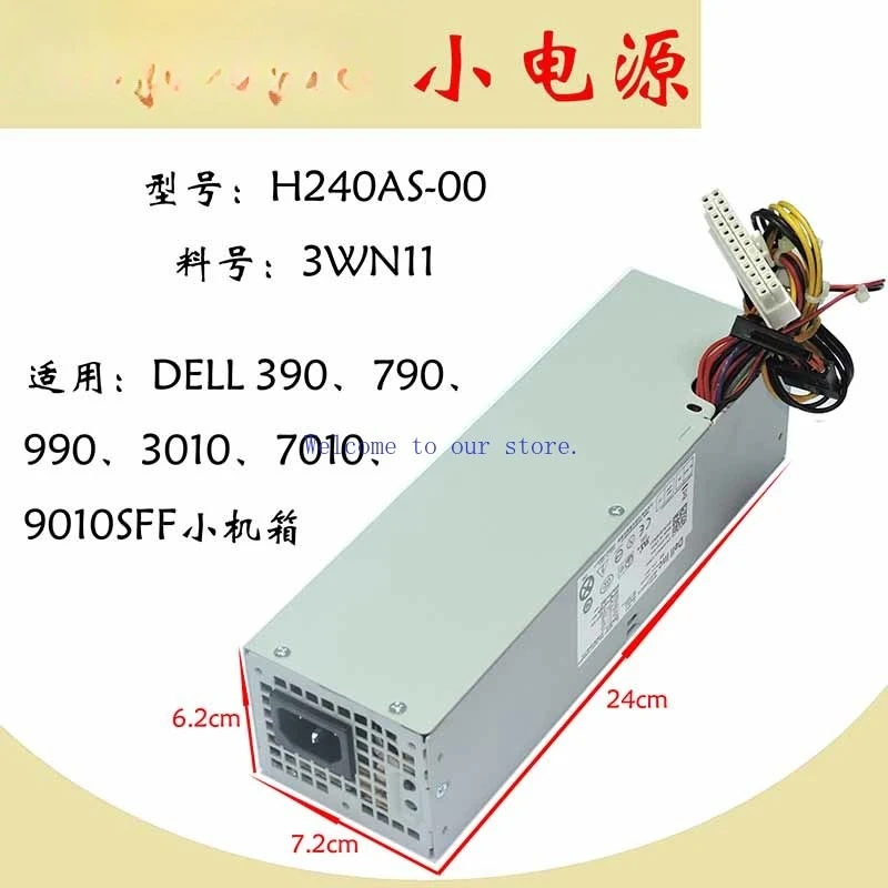 

For Dell Original H240AS-00 3WN11 Universal 390 790 990 Series SFF Small Chassis Power Supply
