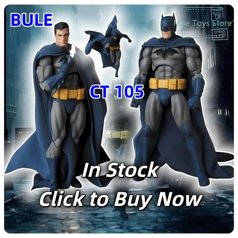 

New-hot Ct Toys Batman Hush Blue Version Mafex 105 Black Version Dc Bat Man Anime Action Figure Figurine Model Statue Toys Gift