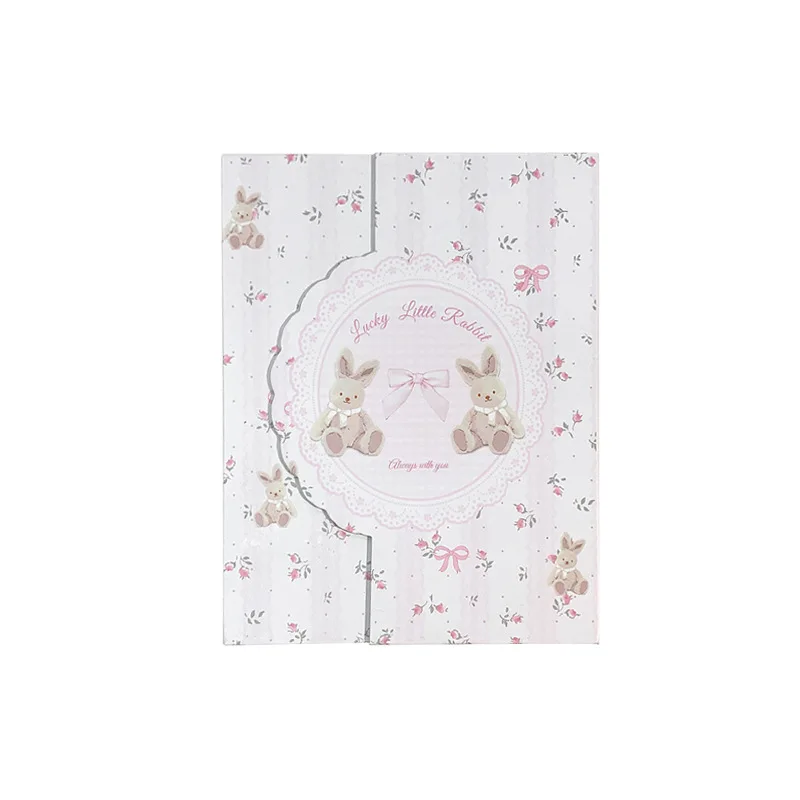 IFFVGX Pink Rabbit A5 Binder Photocard Holder Kpop Idol Photo Album Photocards Collect Book Album for Photographs Stationery