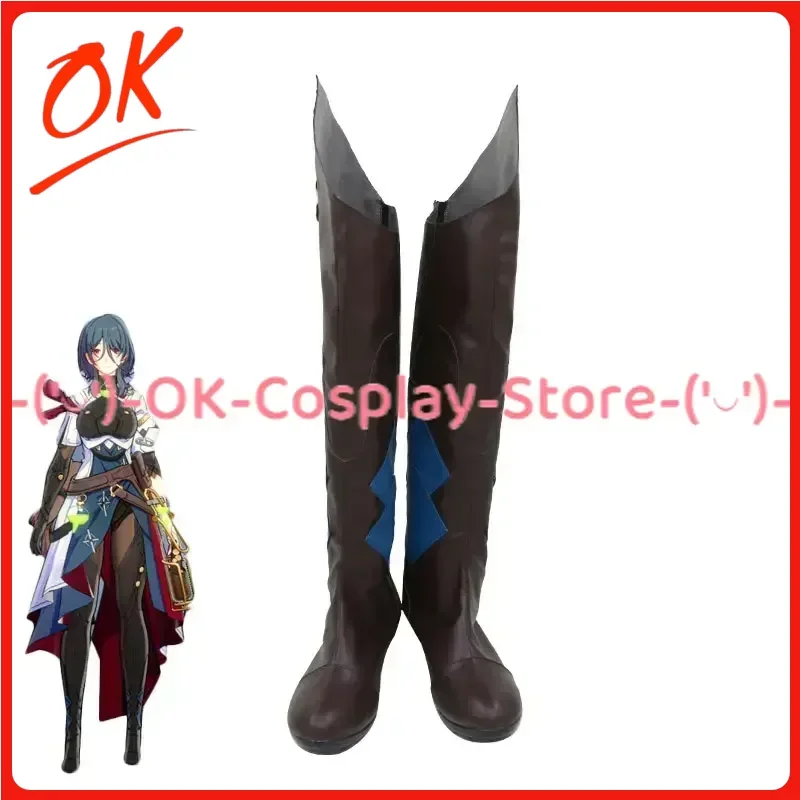 

[Customized] Game Honkai Star Rai Natasha Cosplay Shoes Anime Roleplay Prop Halloween Carnival Party PU Leather Boots