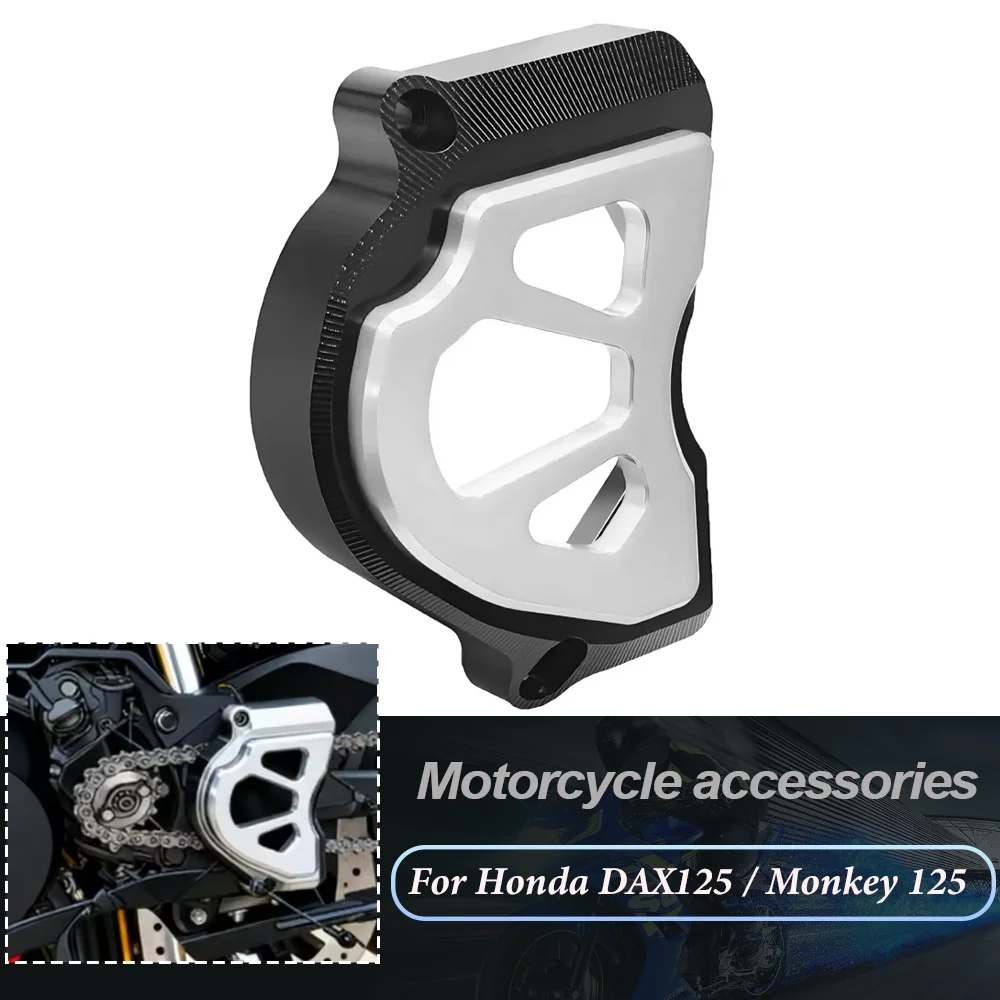 

FOR Honda Monkey 125 DAX125 CT125 Hunter Cub WAVE125 Motorcycle Aluminum Front Sprocket Guard Protector Chain Guaud Cover