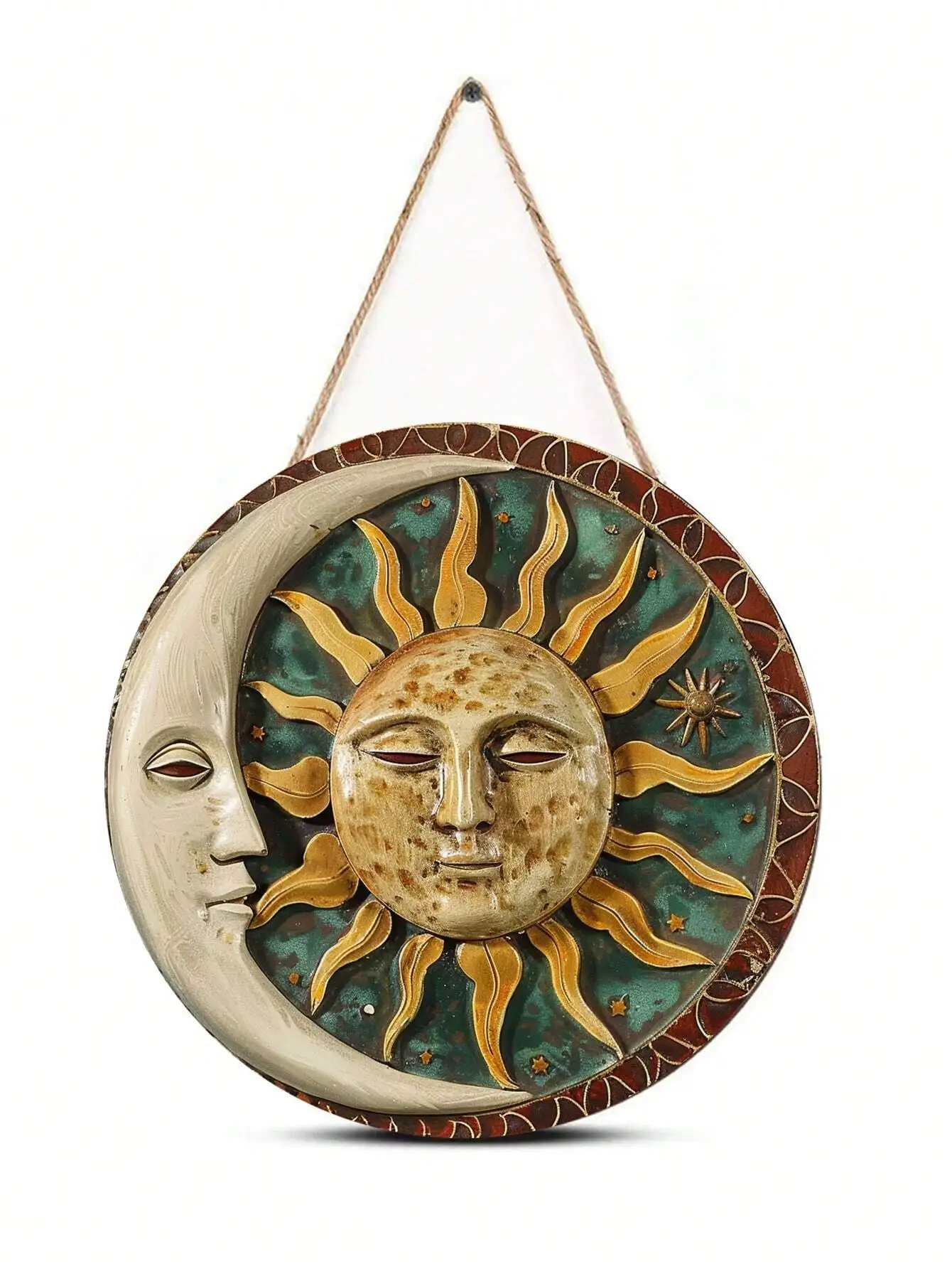 

Sun Moon Wall Hanging Decoration for Festival Souvenirs and Gifts Wind chimes Chakra necklace Evil eye keychain Wooden wall art