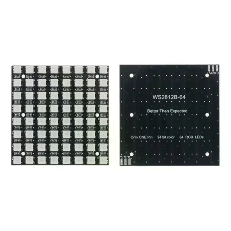 

1 шт. встроенная полноцветная плата разработки цветного света WS2812 LED 5050 RGB 8x8 64-битный светодиодный матричный модуль для Arduino