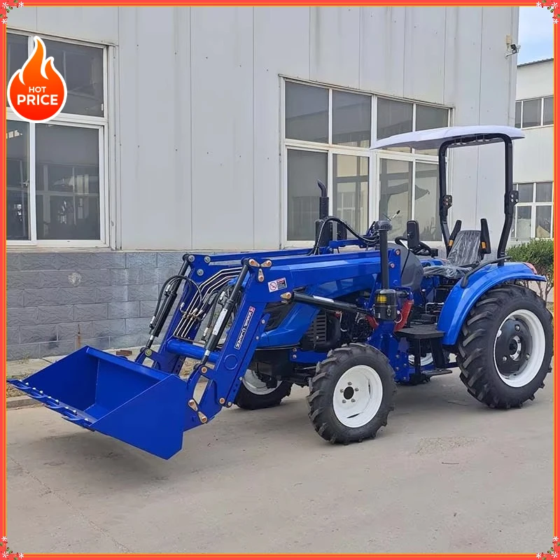 Tractor Agrícola de 4 Ruedas, Mini Tractor Compacto 4x4, Tractor Agrícola de 50/60/70/80hp 4wd