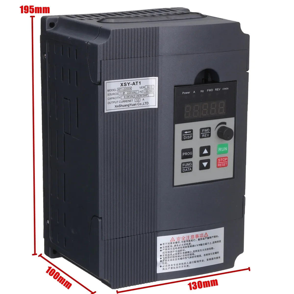 2.2KW 3HP PWM Control VFD Inverter Freqency Converter VFD Motor Speed Single Phase Variable Frequency Inverter Drive Inverter