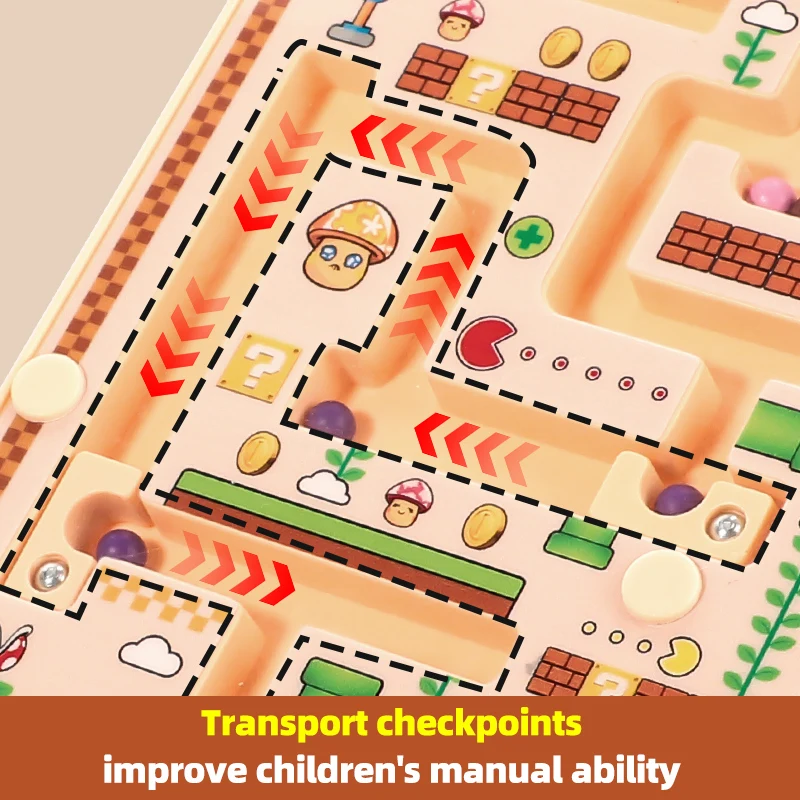 طفل المغناطيسي المتاهة المشي الكرة الطفل تركيز التدريب، الكتابة المنطق التفكير القديم التعليم المبكر لغز لعبة هدية عيد الميلاد