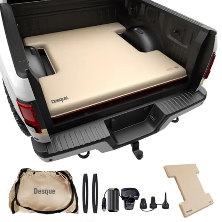 

Truck Bed Mattress for 6-6.5Ft Self-Inflating Mat Full-Size Short Trucks Bed for Outdoor Camping Pickup Tent Accessories 12V Ai