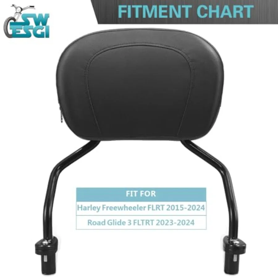 مسند ظهر للركاب من Rigid BoltOn Sissy Bar مصمم لـ Harley FLRT FreeWheeler 20152025 Road Glide 3 FLTRT 20232025 موديلات Enha