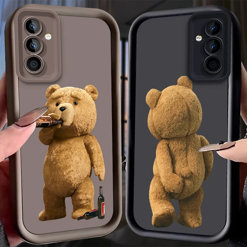 Teddy Bear Case for Samsung Galaxy S24 S23 S22 S21 Ultra Plus S20 FE A54 A53 A52 A52S A51 A50 A50S A34 A33 A32 Silicone Cover