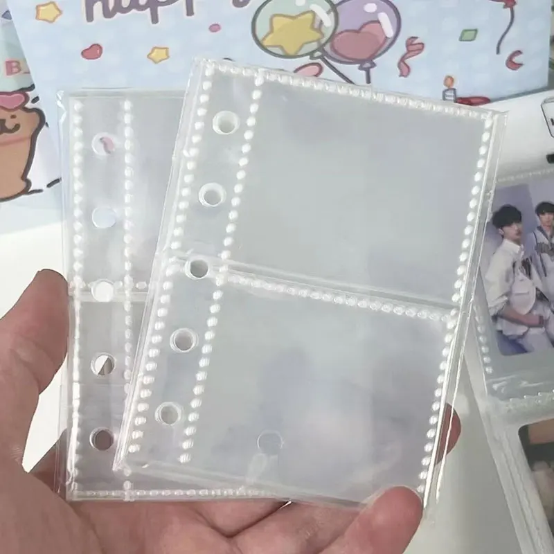 20pcs/Lot M5 Loose Leaf Card Holder Inner Page Pouch Notebook Inner Page Photo Album Storage Storage Bag Accessories