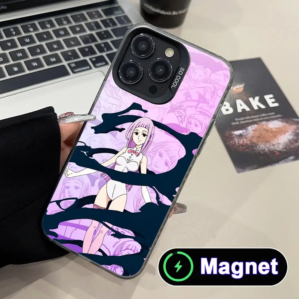 

Seven Deadly Sins Melascula Phone Case for iPhone 17 16 15 14 13 12 11 Air Pro Max Plus Colorful Silver Magnet Cover