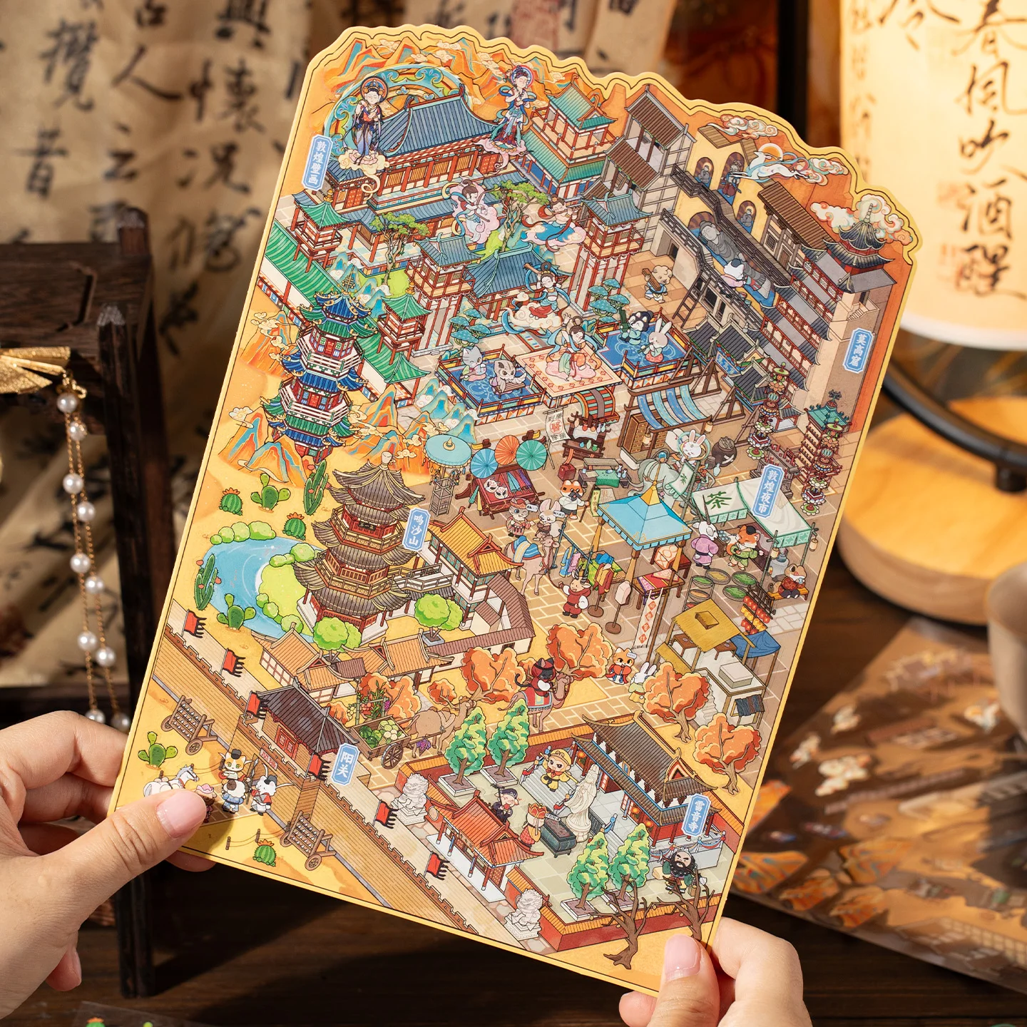 Mr.Paper City Theme PET Miniature Diorama Adesivi 3D Paesaggio Scenario Decalcomania per Ufficiale Scrapbook Cultural Creativo Stazionario