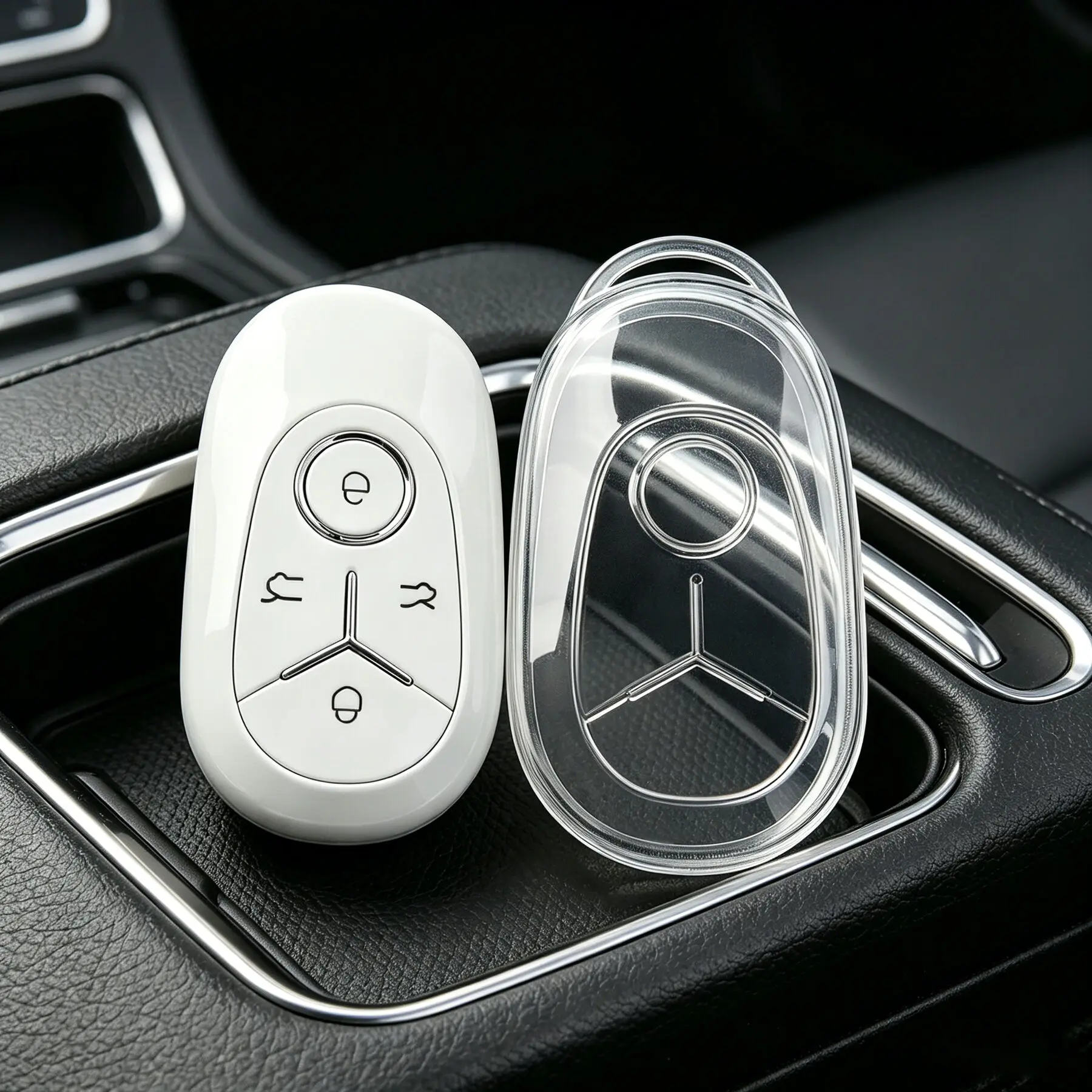 Car Keychain Holder Organizer For GEOME EX2 For Geely Galaxy EX2 MMEX2 Max 2025 2026 Soft TPU Key Caps Key Cover Case Wallet