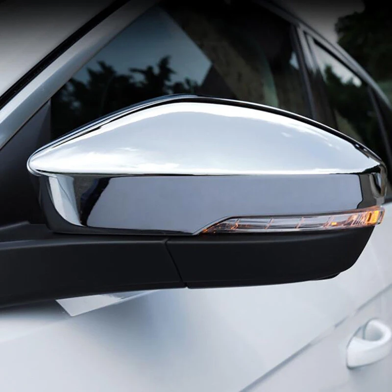 Car-Styling For VW Volkswagen T-ROC TROC 2017 2018 2019 Rear View Mirror Sequin Cover Rearview Mirror Trims Accessories 2PCS