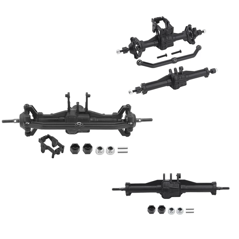 Front Axle Set Complete With Servo Mount For 1/18 Traxxas Trx-4M Trx4m RC Crawler Upgrade Parts