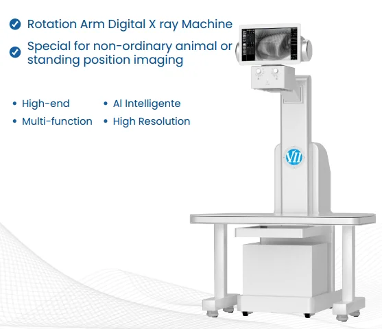 Veterinary Rotary Dynamic Digital X Ray Imaging System 32kW Dog Diagnostic Radiography Pet Rotation C-Arm