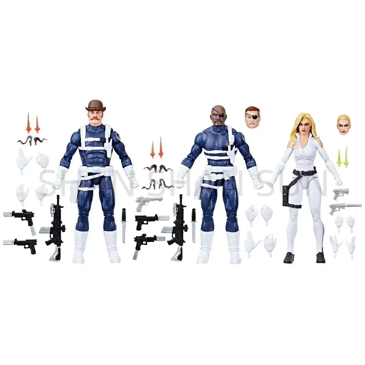 [In Stock] Agents Dum Dum Dugan Nick Fury Sharon Carter 6 High Quality PVC Multiple Accessories Action Figure Hobby Model Gift