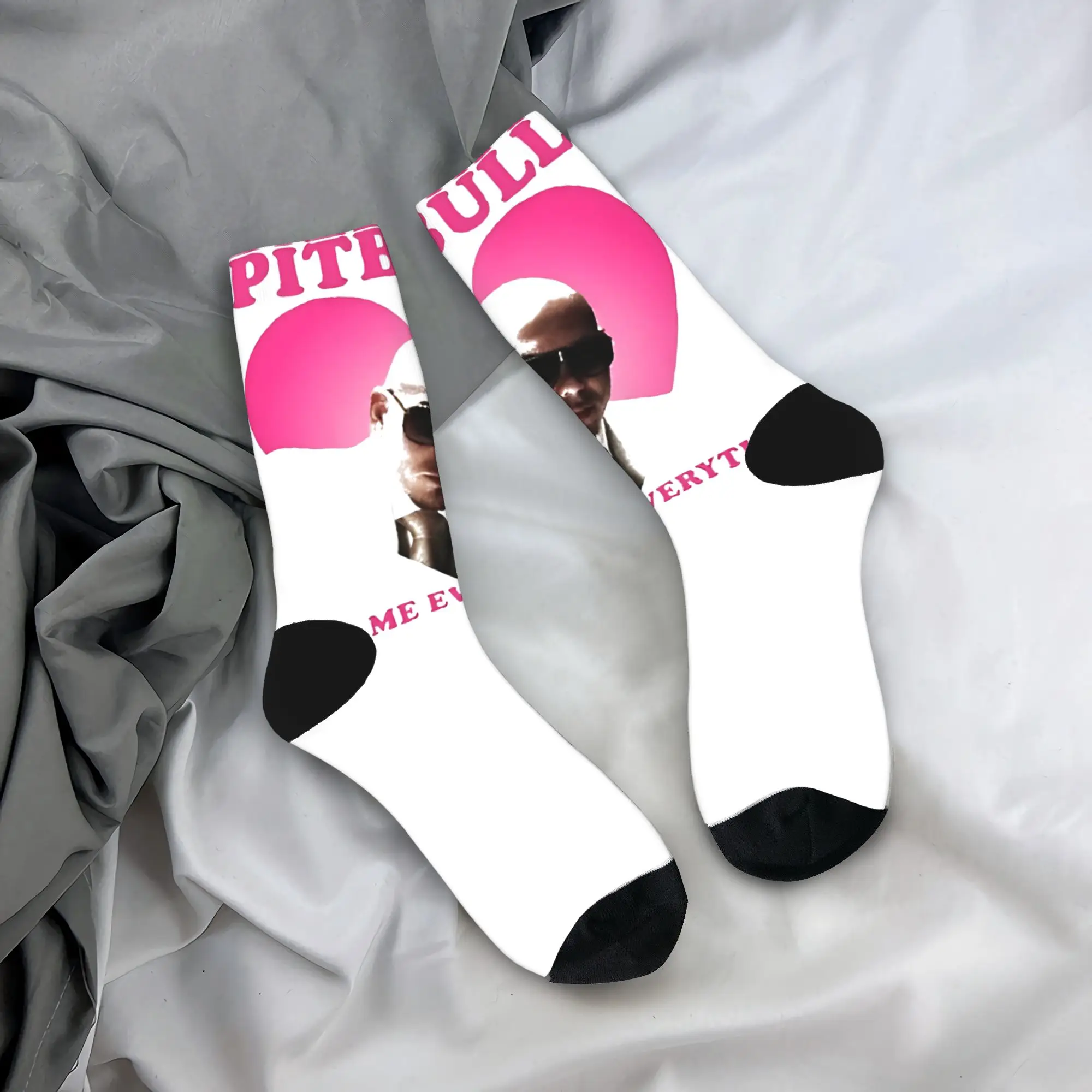 

PitBull Give Me Everything Mr Socks Leisure Stockings Autumn Anti-Slip Men Socks High Quality Design Climbing Socks