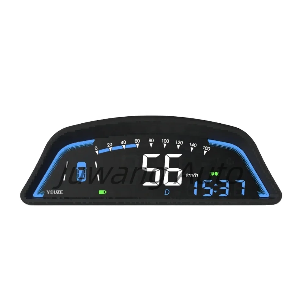 Modelo Y Head up Display Tela do painel mostrando condições de condução Exibição em tempo real