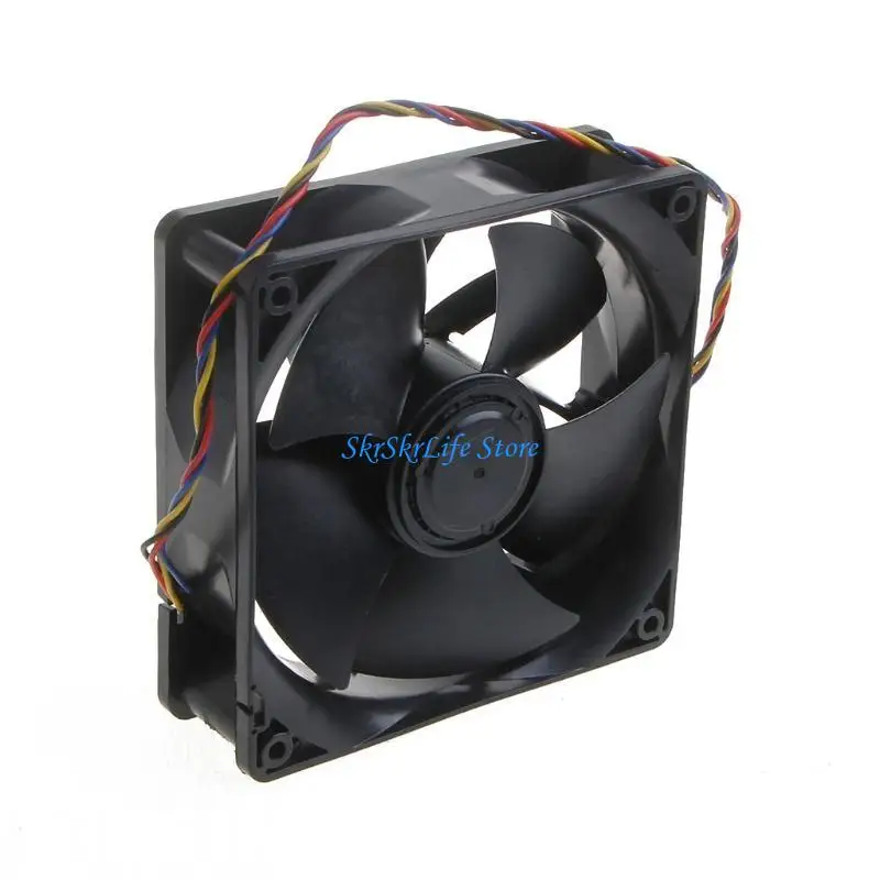 

E65E Brushless Fan 6000 rpm DC12V W12E12BS11B5-07 12cm Cooling Fan 1.65A CPU Cooler 120x120x38mm 4P Dual Ball Bea