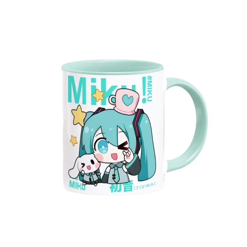 새로운 하츠네 미쿠 마시는 머그잔 귀여운 카와이 애니메이션 캐릭터 주변 커피 세라믹 머그잔 크리 에이 티브 트렌드 만화 머그잔 휴일 선물