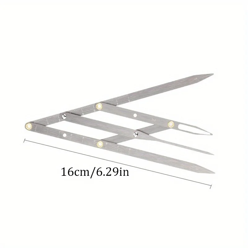 Stainless Steel Compass Ruler Microblading Golden Ratio Divider Balance Positioning Brows Design Ruler Measurement Position Tool