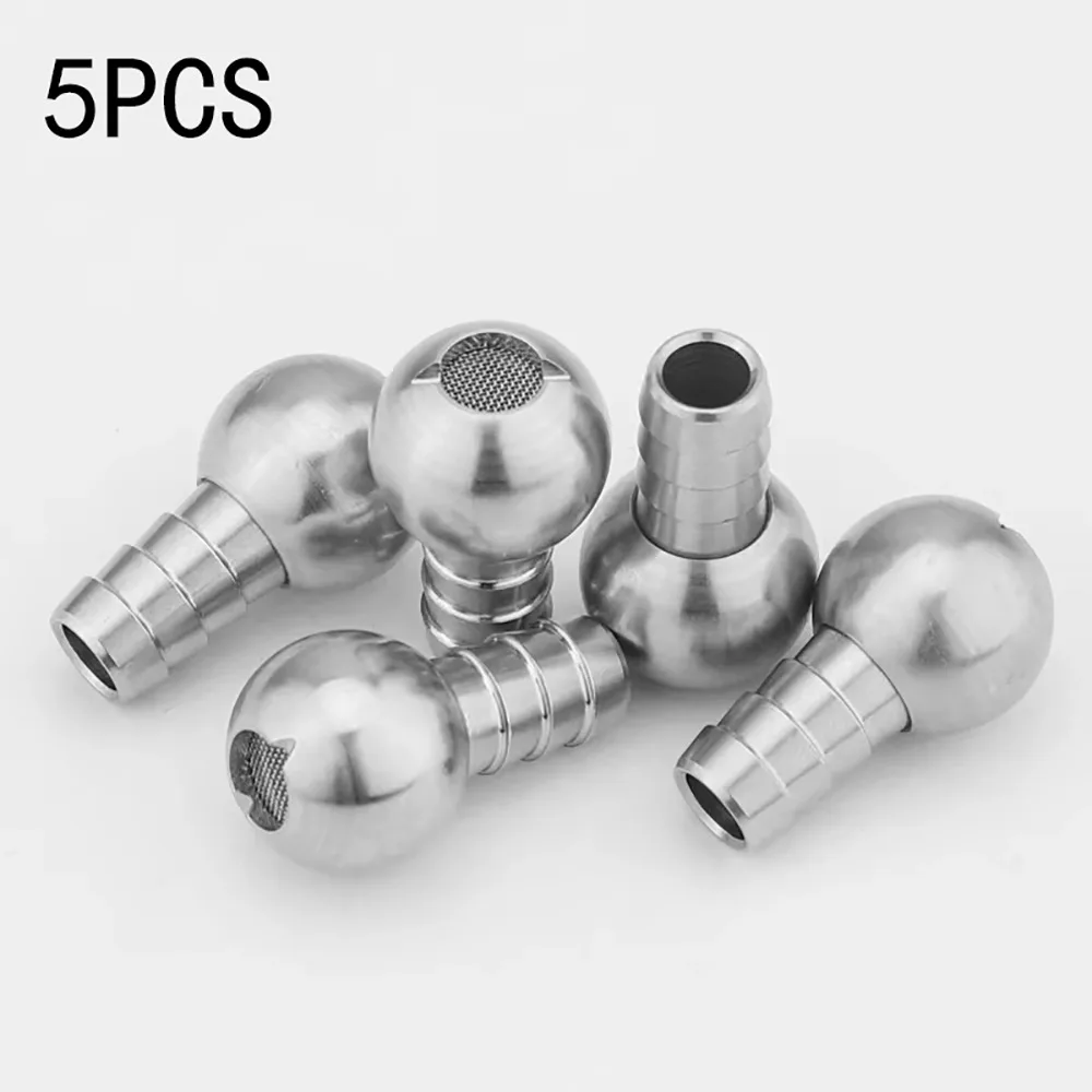 

1/2/3/5Pcs Stainless Steel Foam Pot Filter Sprayer Reusable Cleaning Ball Hose Attachment Weighted Straw Filter