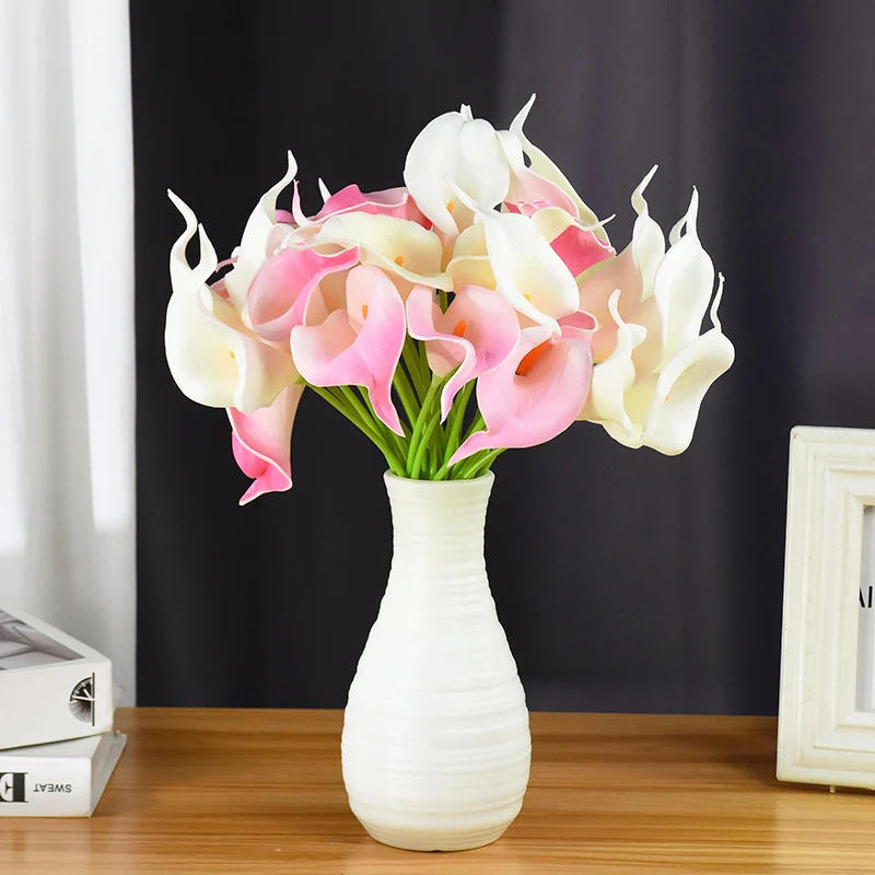 

5pcs Calla Artificial Flowers Calla Lily Fake Flower Bouquet Wedding Party Bridal Shower Bouquet Home Table Flower Decoration