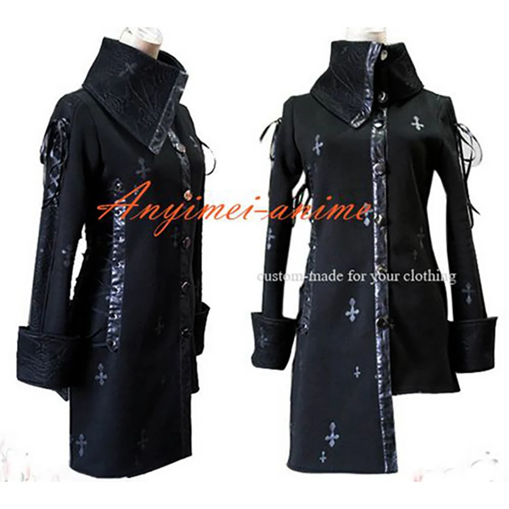 fondcosplay tripp Fashion Hiphop Gothic Lolita Punk Fashion cotton black Coat Jacket Cosplay Costume CD/TV[CK921]