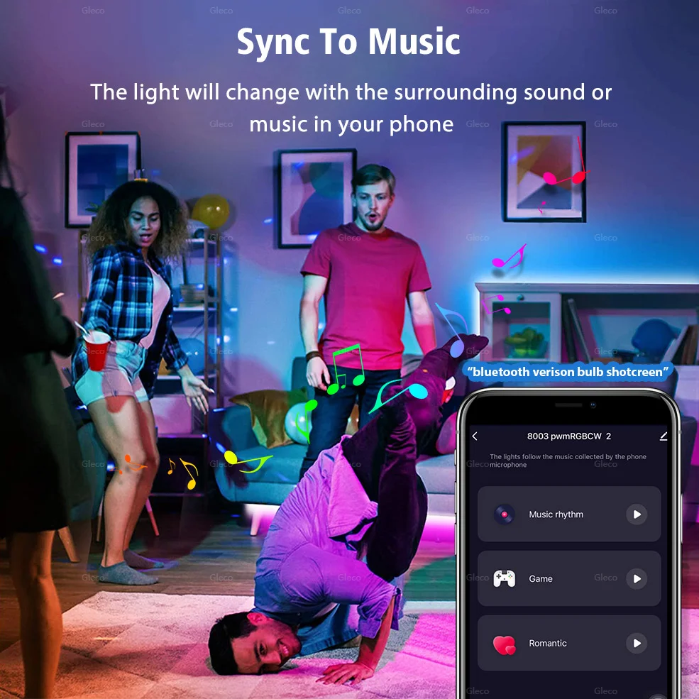 Tuya Smart LED Light Bulbs WiFi Bluetooth RGBCW 110V 220V LED Lamp Compatible with Alexa Google Assistant For Room Decoration