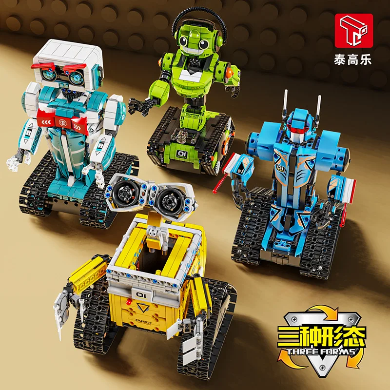 New 700+pcs 3in1 Technical High-tech Programming Robot Diy Tank APP RC Building Blocks Bricks Sets toys Kid Moc Set Best Gifts