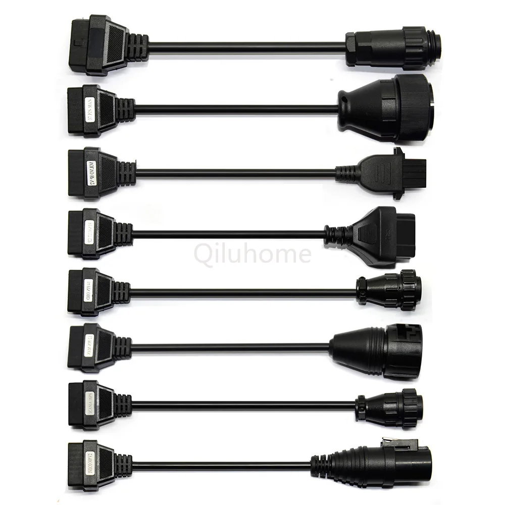 Full Set 8PCs Truck Cables Set for TCS DS150 OBD2 Truck Adapter Cable