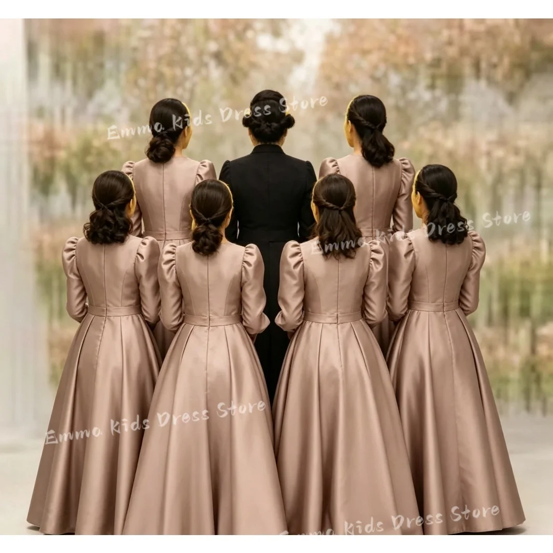 

DORIS Custom Flower Girl Dress Wedding Birthday Party Short SleeveChildren's First Communion Ball Gown