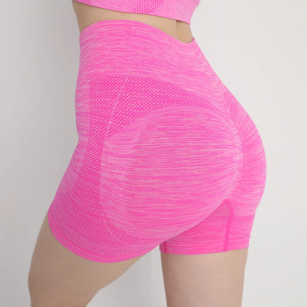 Nude High Elasticity Yoga Shorts for Women Peach Butt Enhancer Fitness Gym Clothes Summer Running Cycling Wear